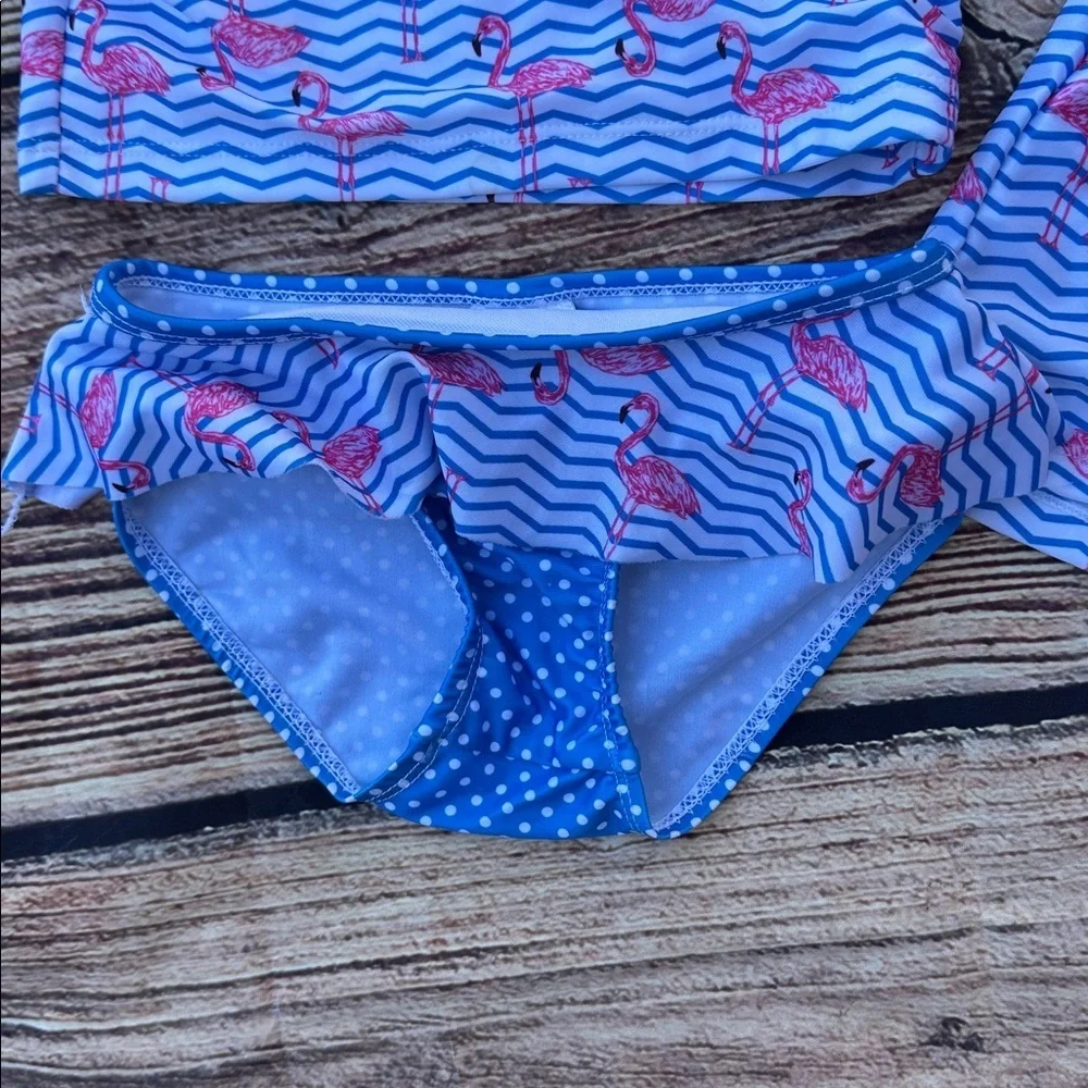 Girls flamingo Swim Set 3T - Blue and Pink